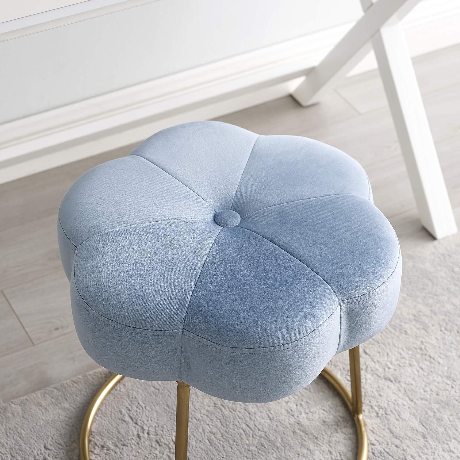 Ciara Flower Cushioned Vanity Stool
