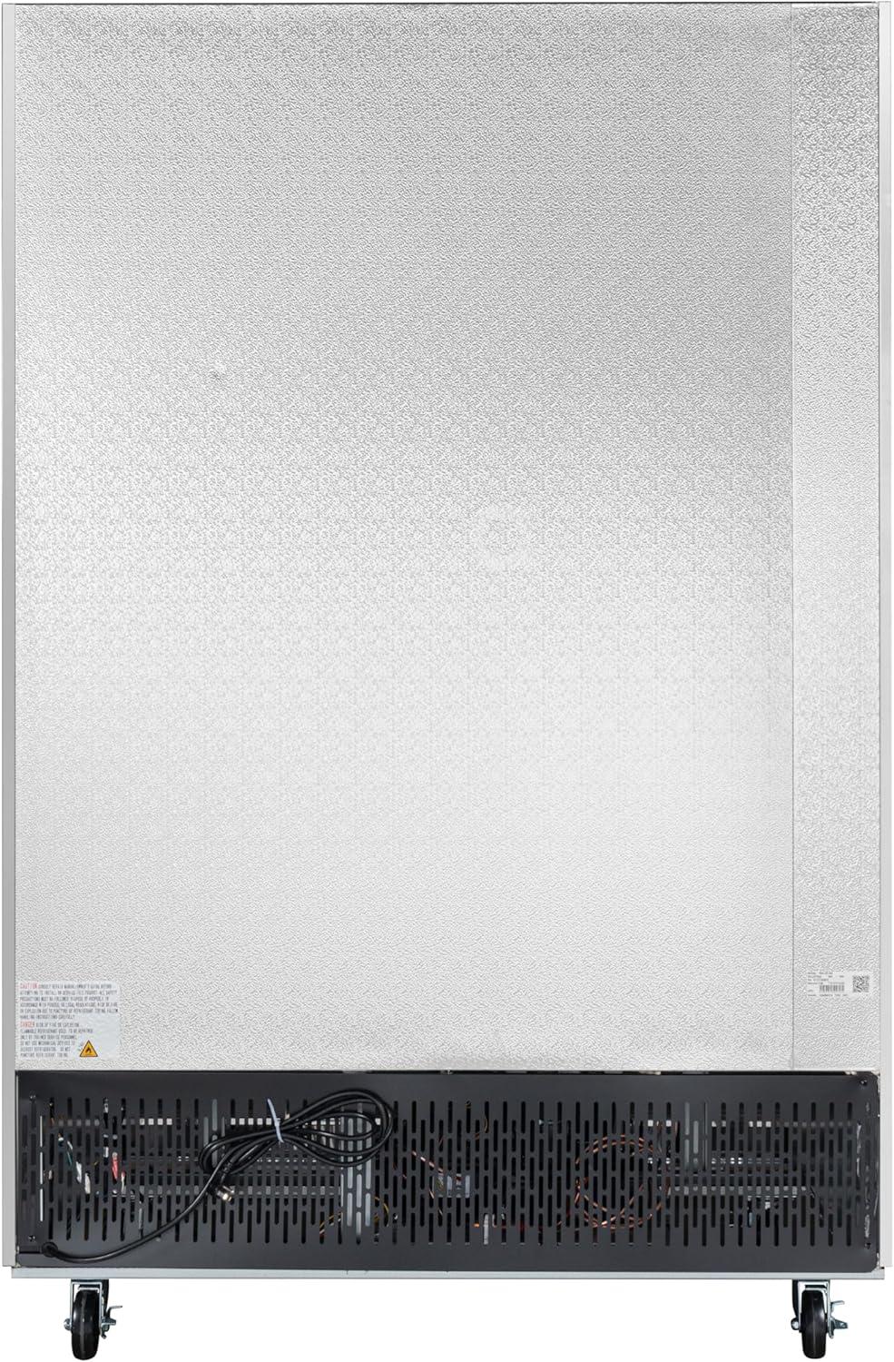 KoolMore 47 cu. ft. Commercial 2 Solid Door Reach In Refrigerator in Stainless Steel