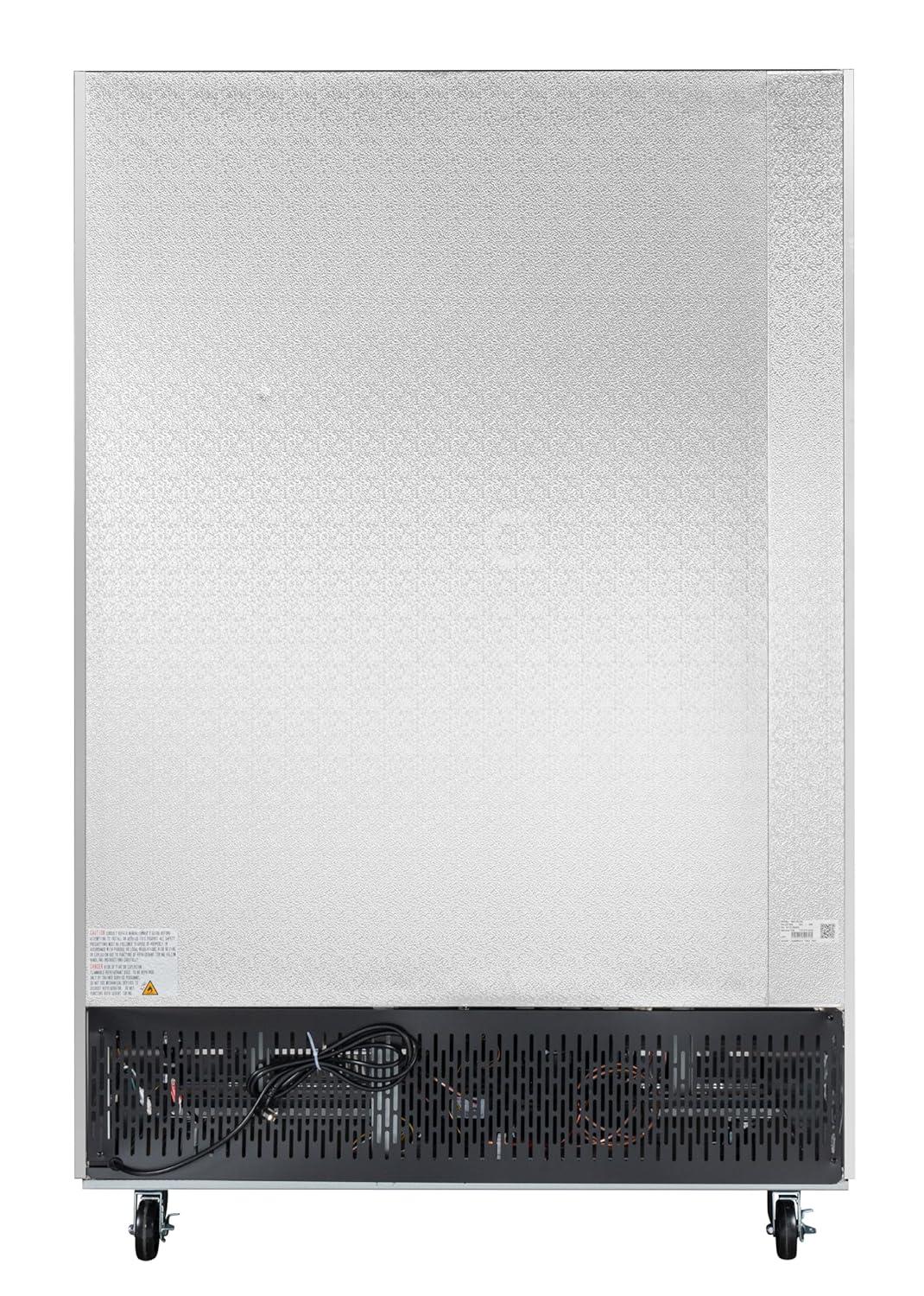 KoolMore 47 cu. ft. Commercial 2 Solid Door Reach In Refrigerator in Stainless Steel