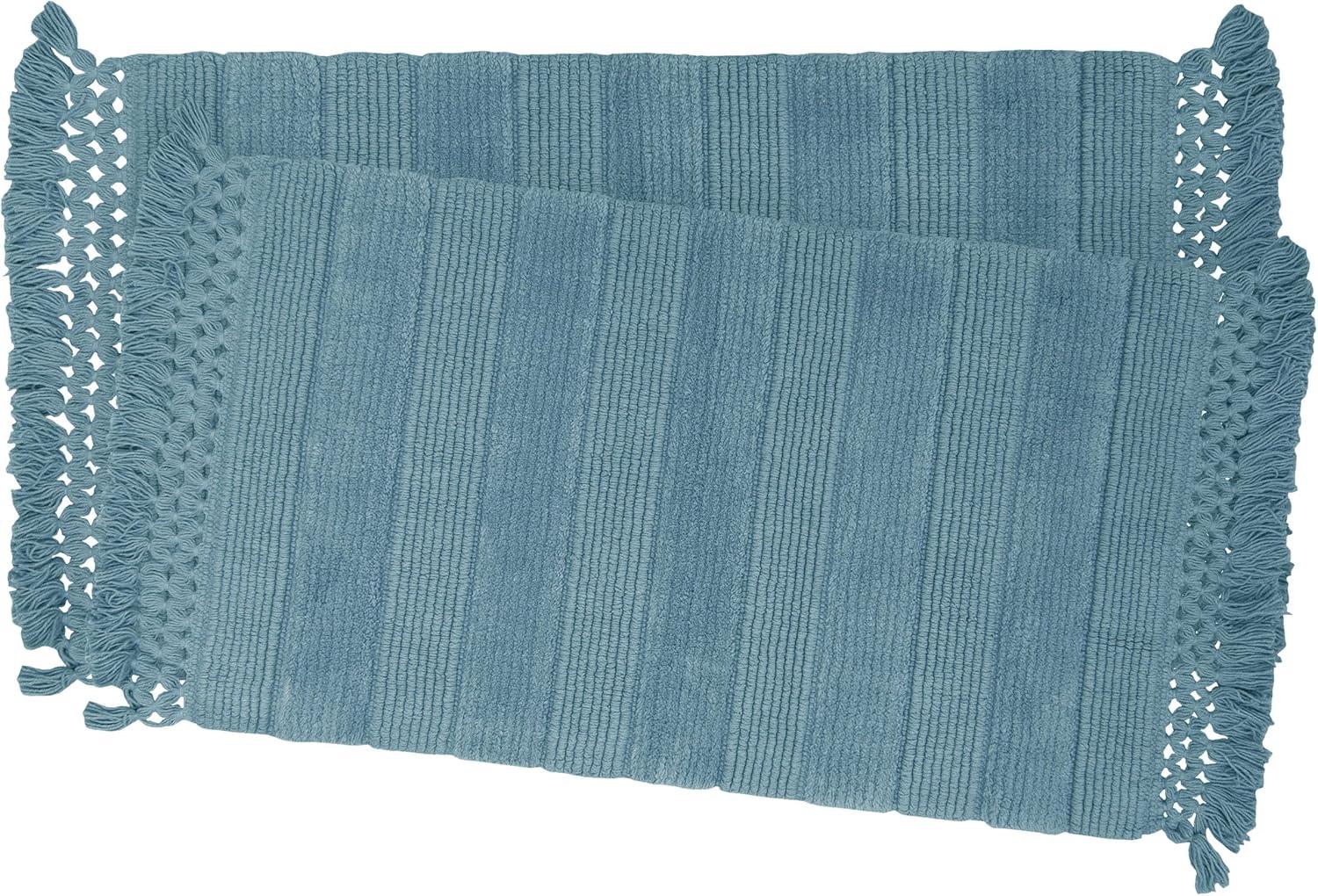 French Connection French Connection Safira Fringe Cotton 2 Piece Bath Rug Set