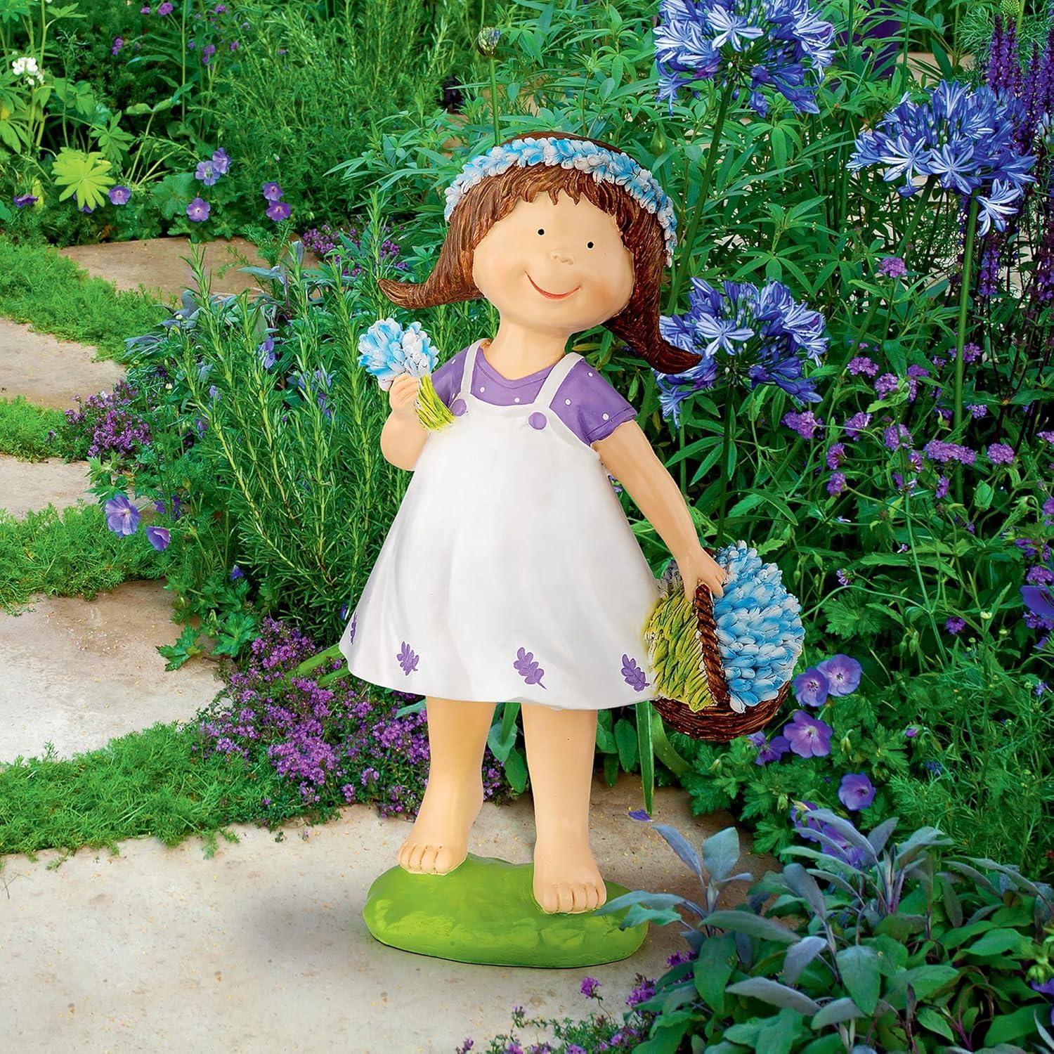 Juliette Bluebonnet Girl Garden Statue