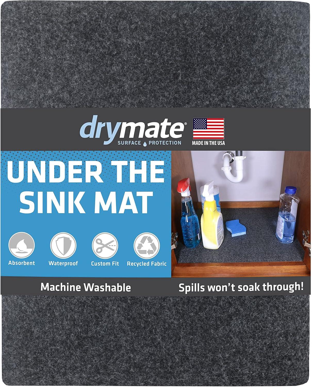 Charcoal 24" x 59" Waterproof Under Sink Cabinet Mat