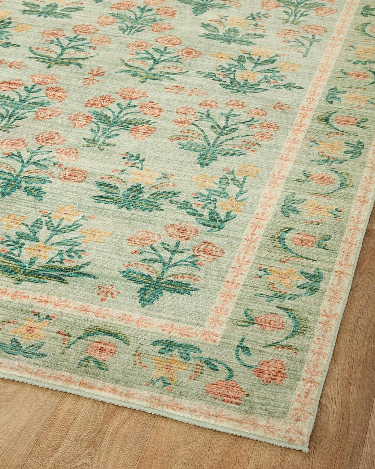 Rifle Paper Co. x Loloi Eden Mughal Rose Blush Rug feat. CloudPile