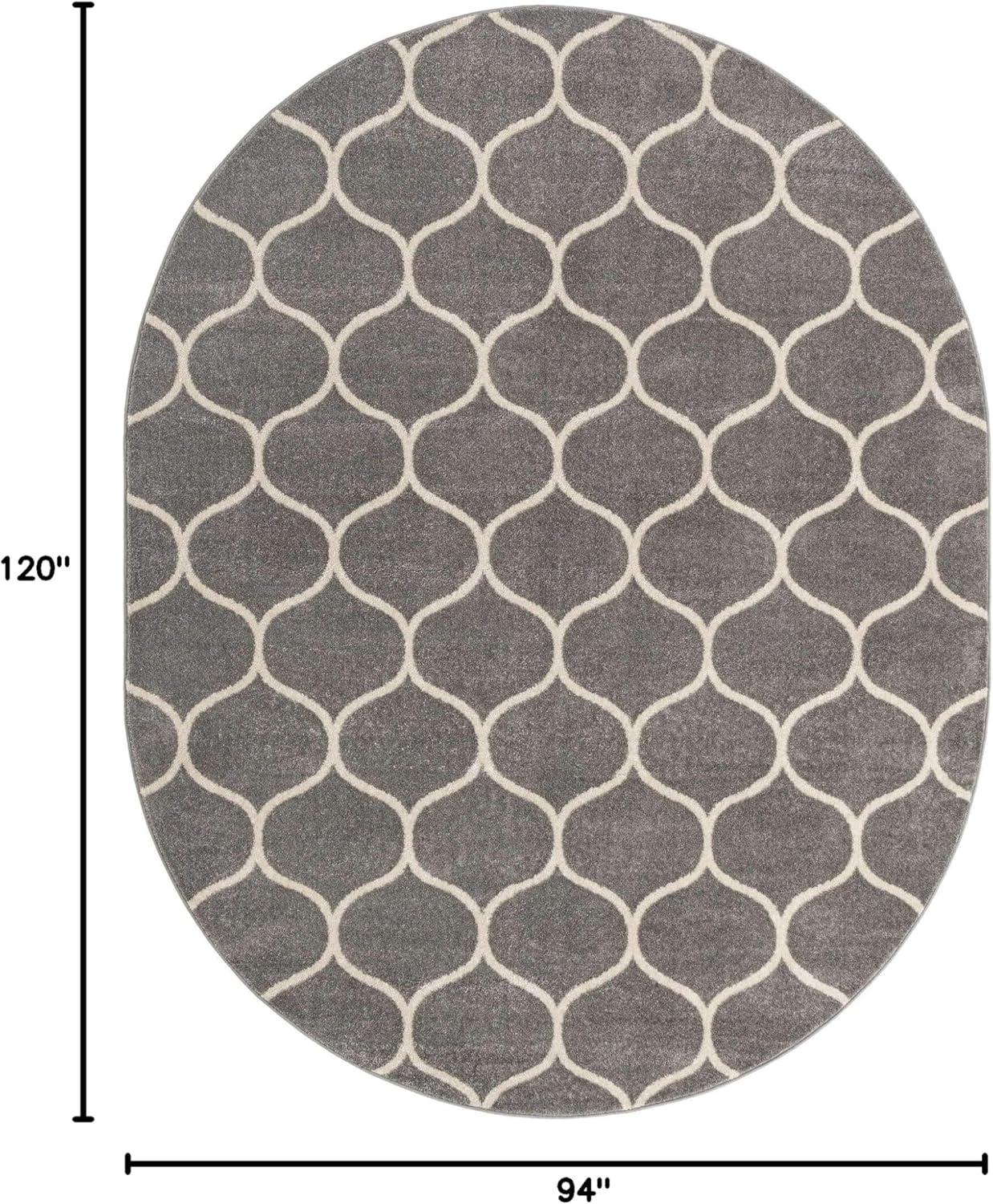 Unique Loom Trellis Frieze Rounded Area Rug