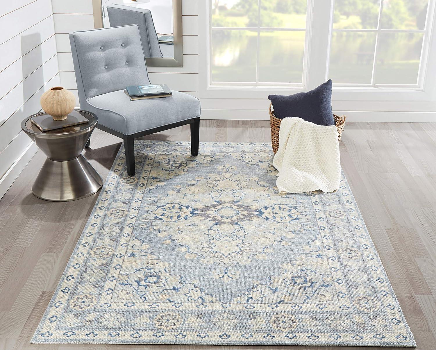 Anatolia Marquis Area Rug Blue - Momeni