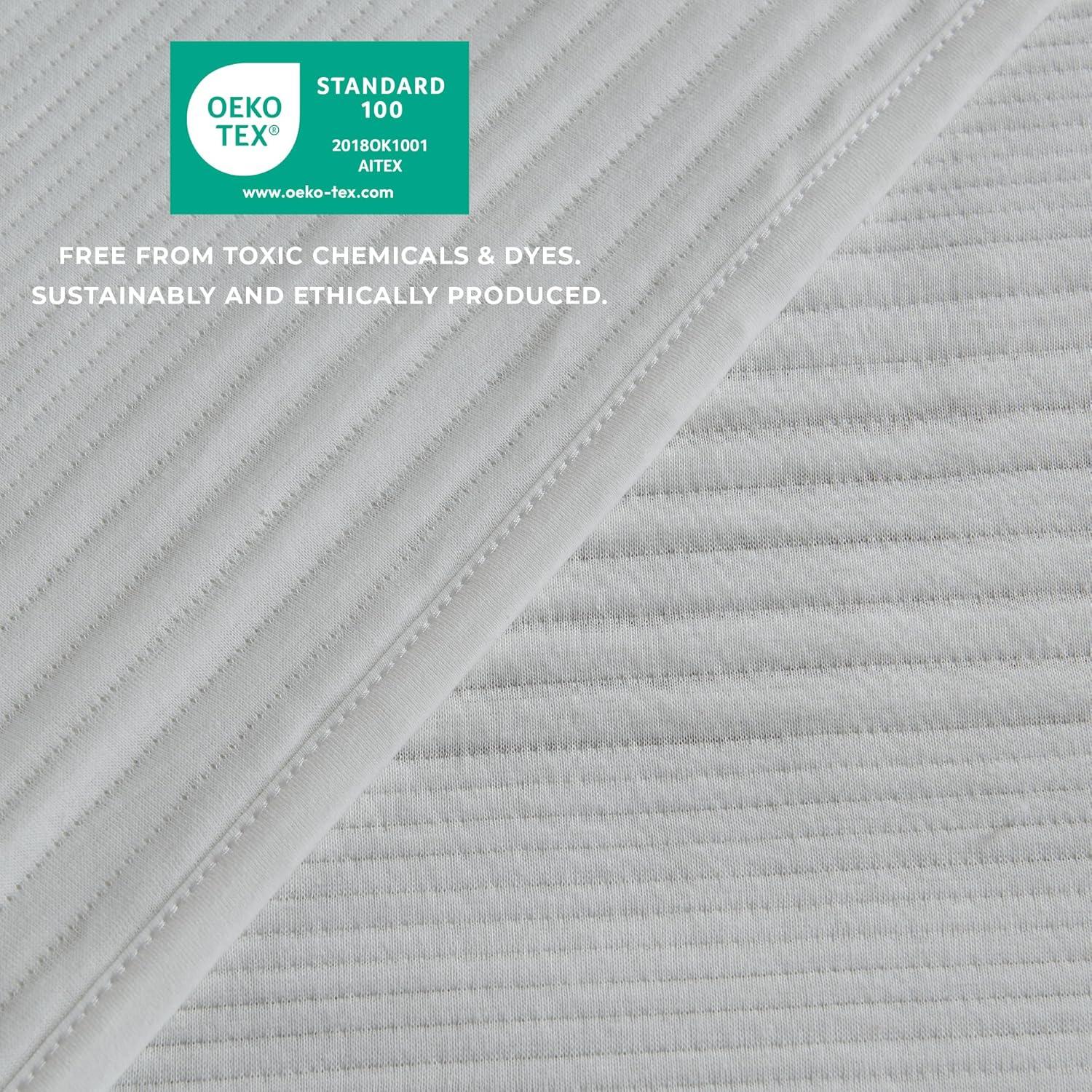 FreshFolds Jersey Cotton Blend Stitched Quilt Set with Shams