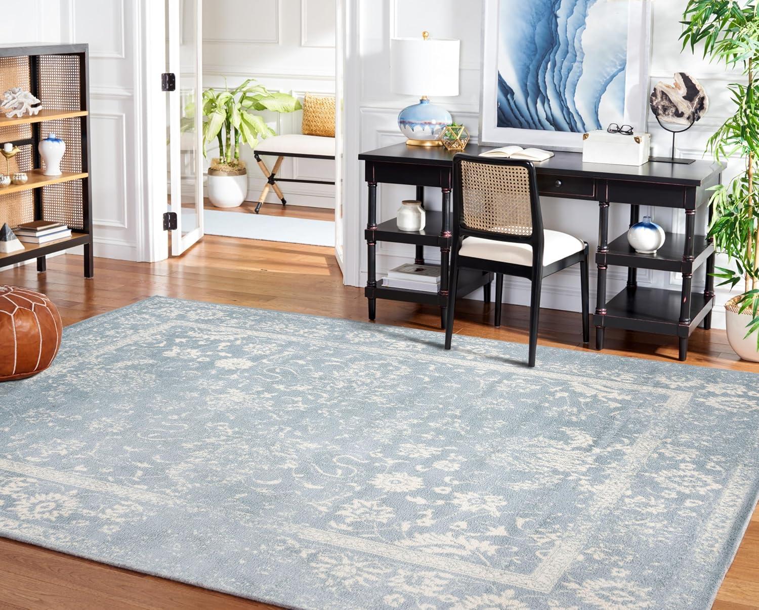 Adirondack ADR109 Machine Made Indoor Area Rug - Slate/Ivory - 10'x14' - Safavieh