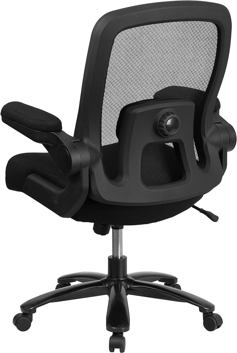 Flash Furniture HERCULES Series Big & Tall 500 lb. Rated Mesh Executive Swivel Ergonomic Office Chair with Adjustable Lumbar