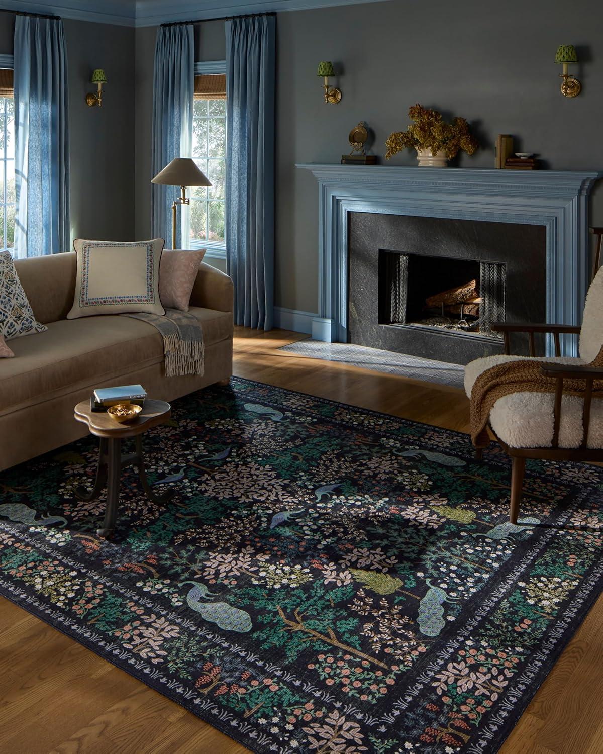 Rifle Paper Co. x Loloi Canopy Charcoal Area Rug