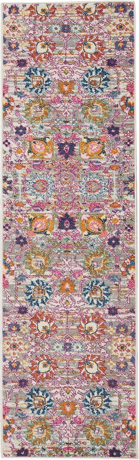 Nourison Passion Bohemian Indoor Rug Silver 2'2" x 7'6"