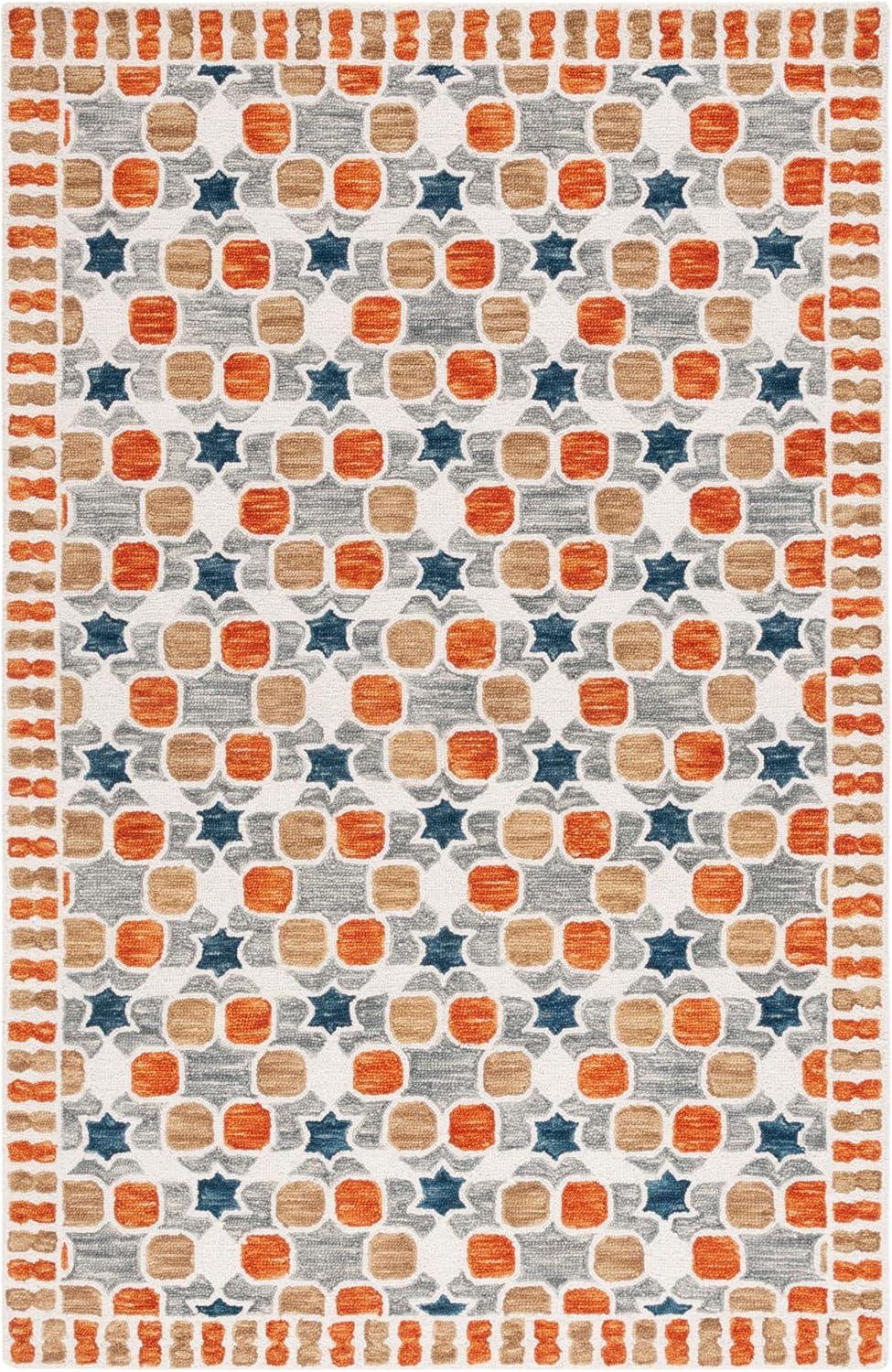 Aspen APN128 Hand Tufted Area Rug  - Ivory/Grey - 3'x5' - Safavieh.