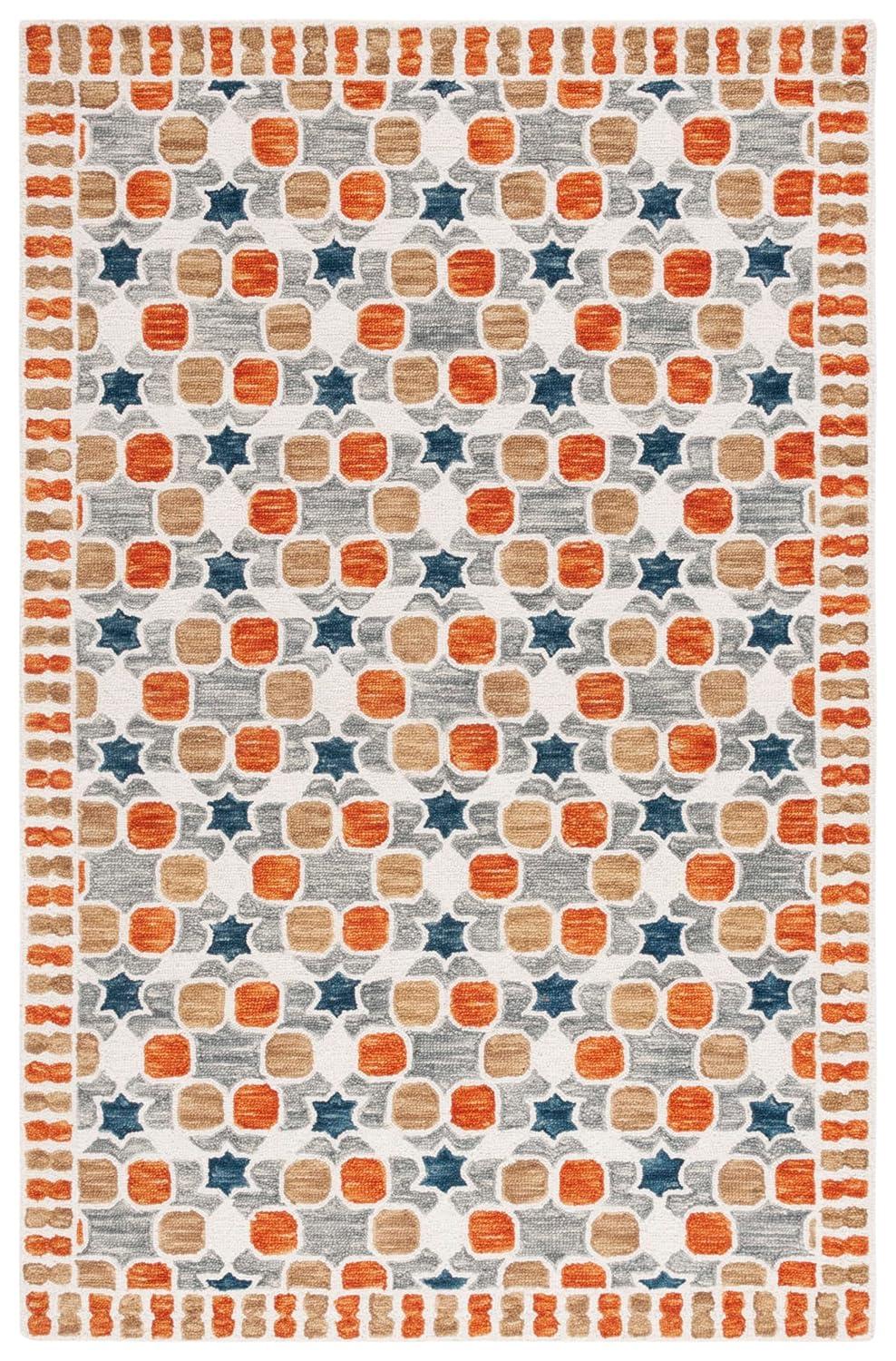 Aspen APN128 Hand Tufted Area Rug  - Ivory/Grey - 3'x5' - Safavieh.