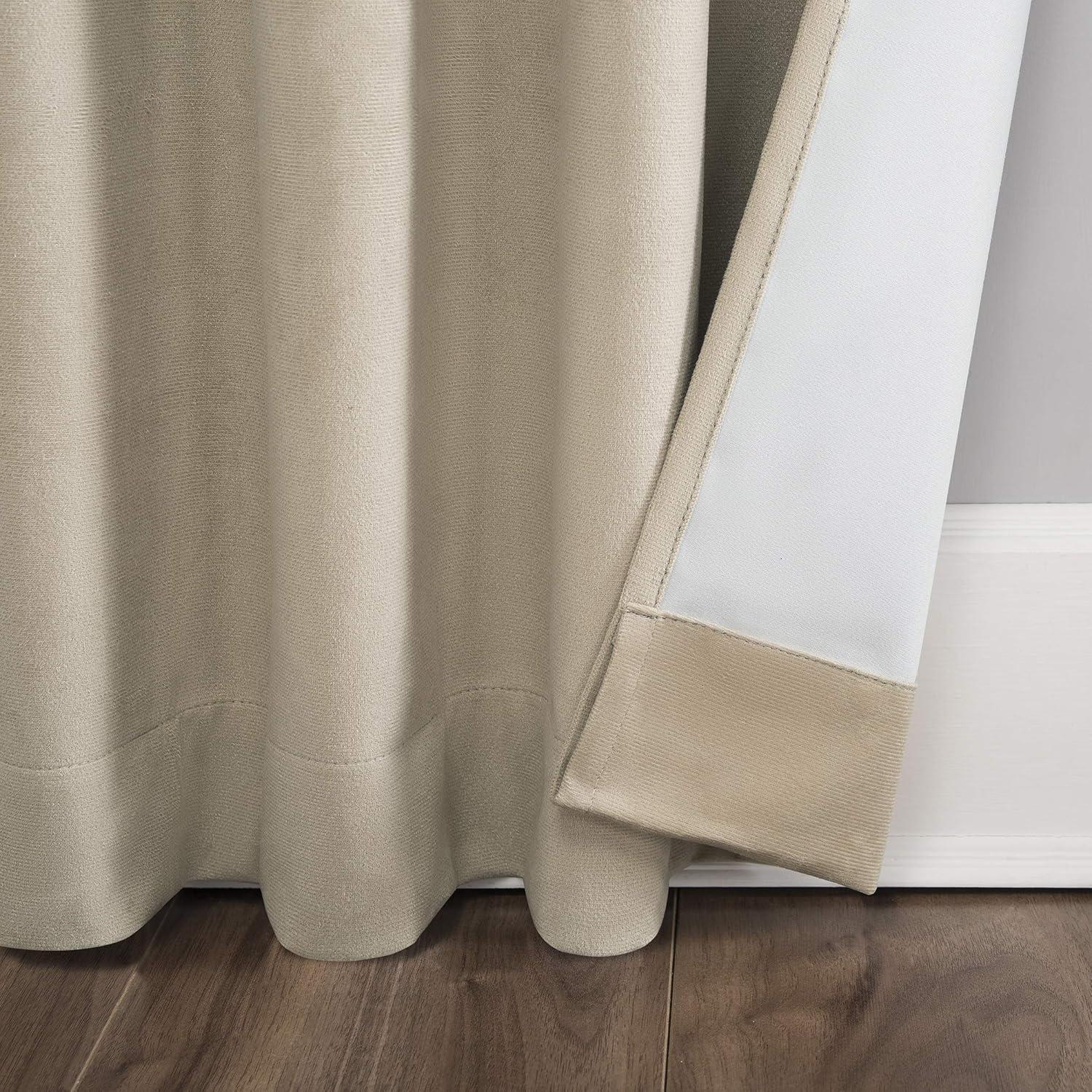 Sun Zero Velvet Noise Reducing Thermal Extreme 100% Blackout Back Tab Curtain Panel