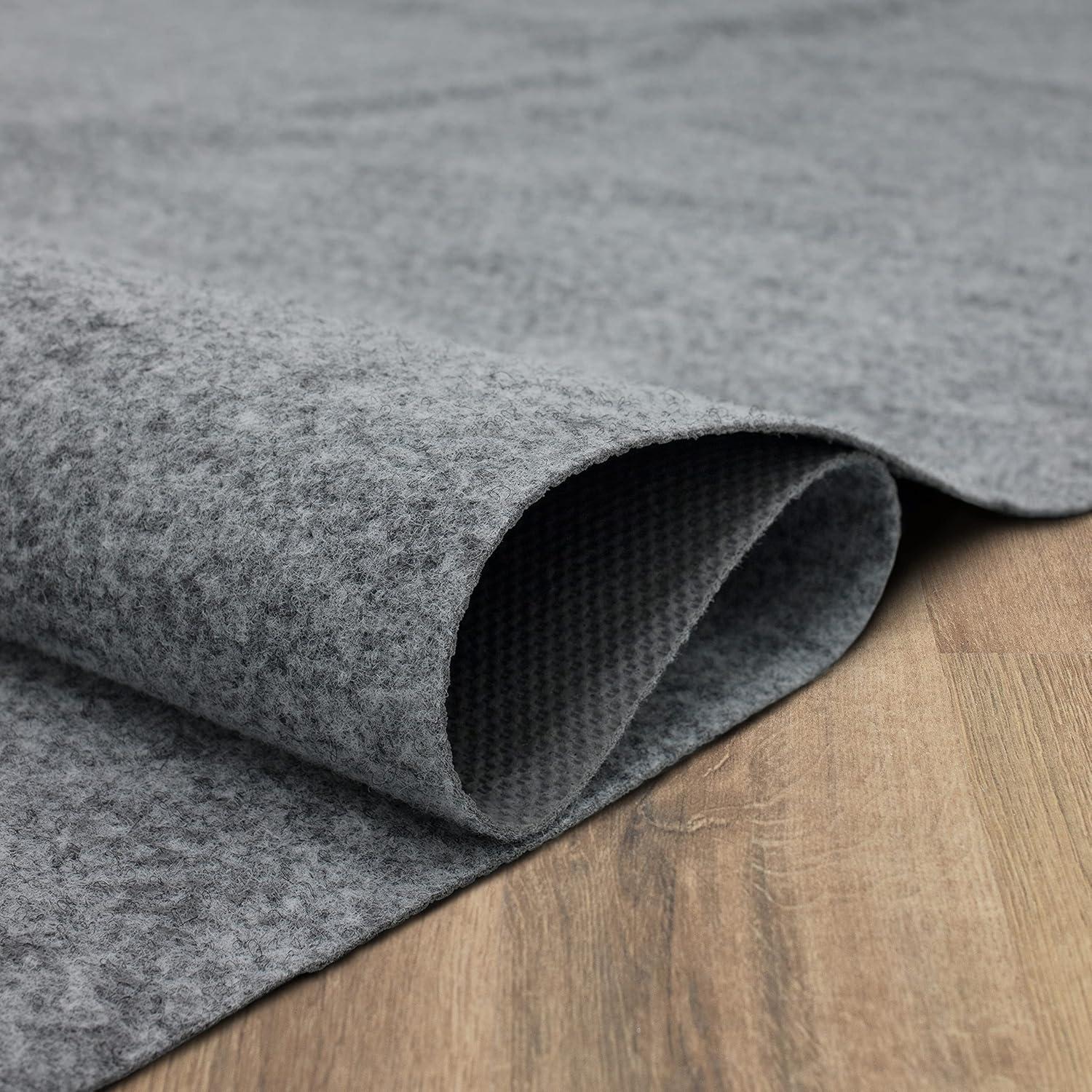 Minimalist Gray 8'x10' Rectangular Area Rug Pad