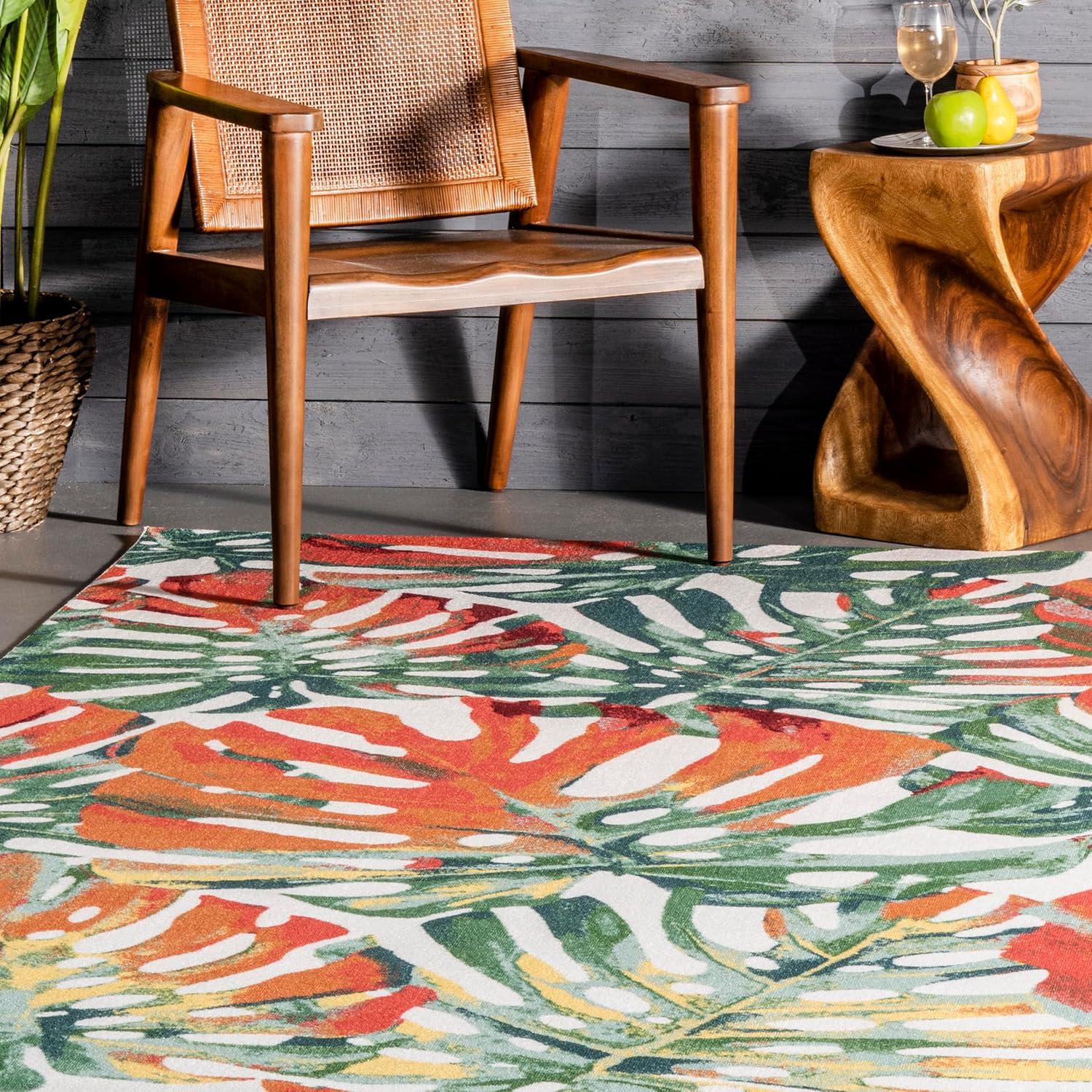 Nuloom Contemporary Floral Janice Indoor/Outdoor Patio Area Rug