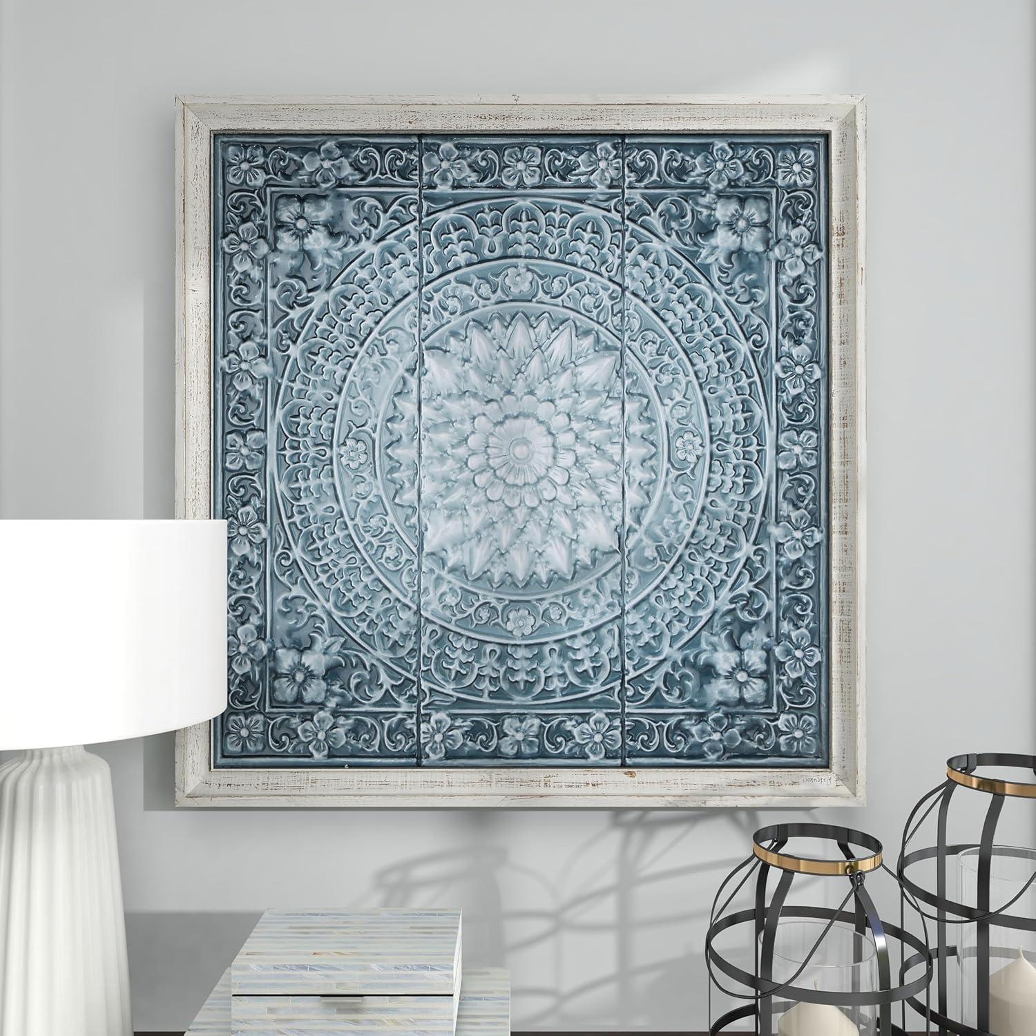 Metal Scroll Wall Decor with Embossed Details - Olivia & May