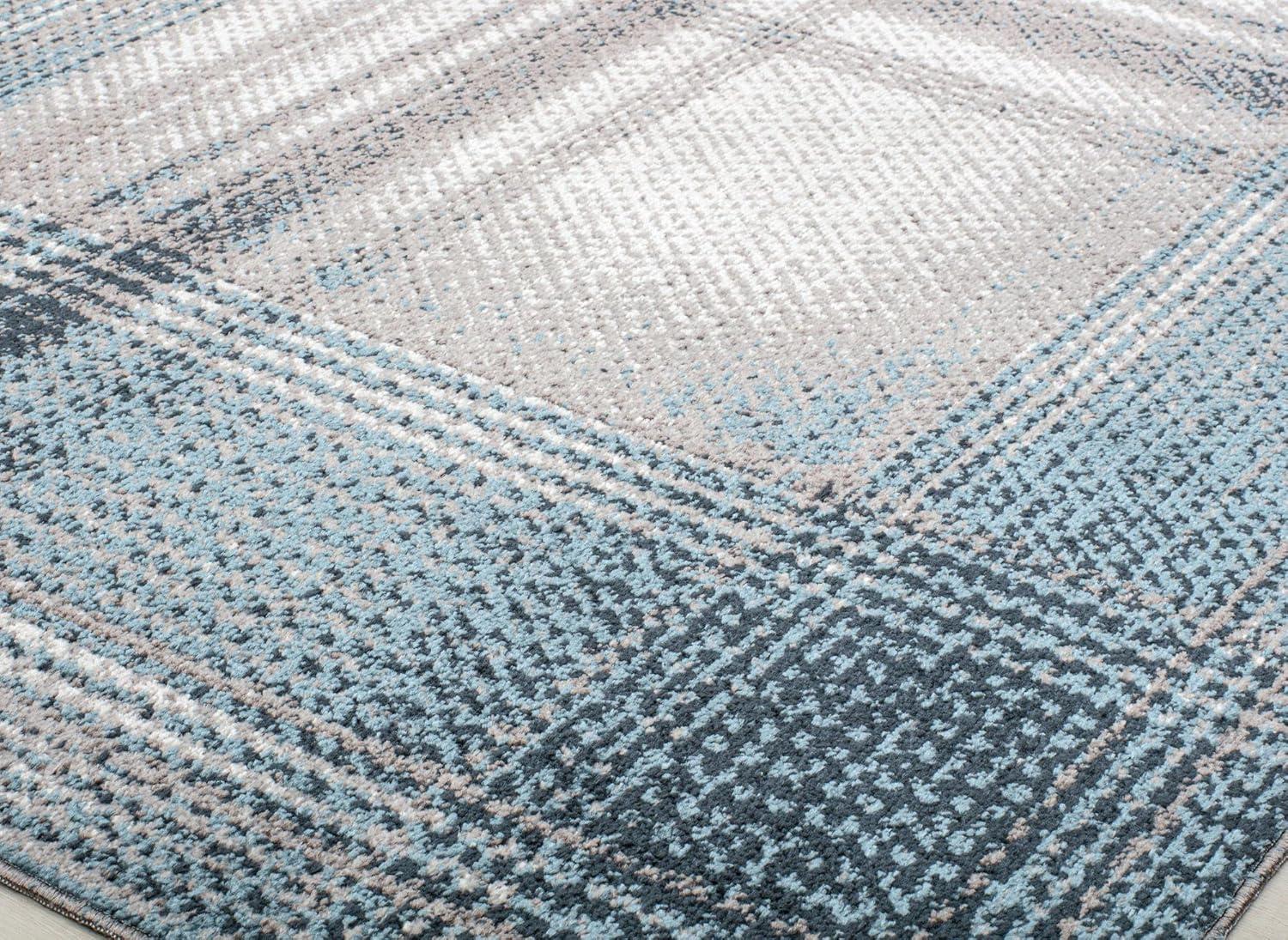 Rugs America Jaelyn JD50A Baltic Rapids Plaid Contemporary Blue Area Rug for Dining Room Rug Neutral Rug Living Room Rug Kitchen, 8'0"X10'0"