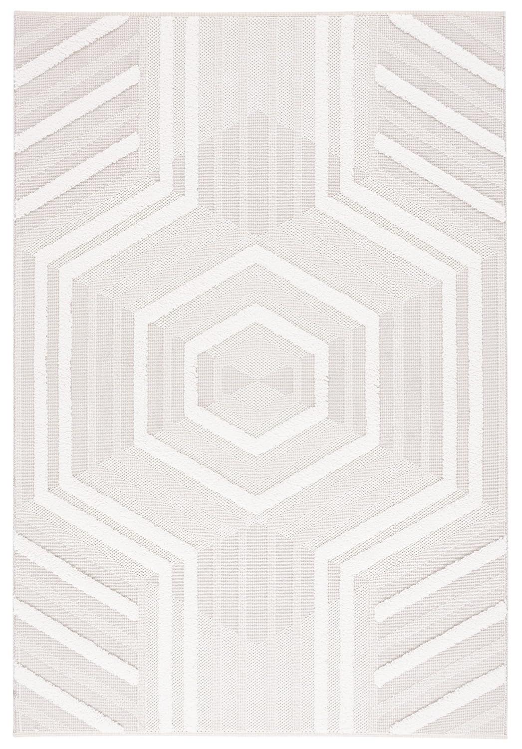 Trends TRD114 Power Loomed Indoor Area Rug - Beige/Ivory - 5'3"x7'6" - Safavieh