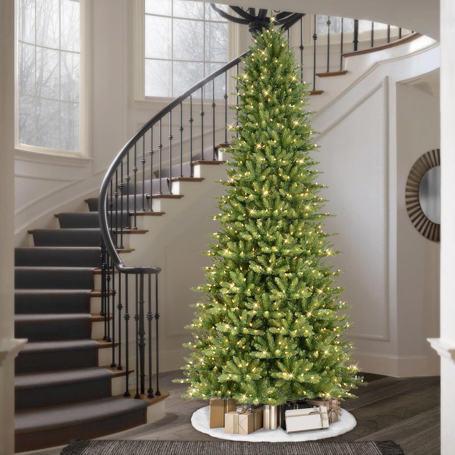 9 ft. Pre-lit Slim Fraser Fir Artificial Christmas Tree 800 UL listed Clear Lights