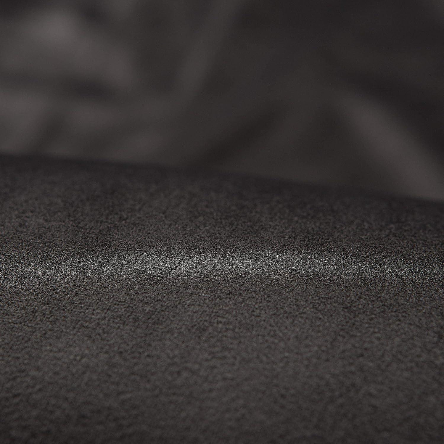 Chanasya 2pk Solid Velvet Room Darkening Blackout Privacy Window Curtain Panels - Set of 2 - 52 x 96 Inches Long - Charcoal