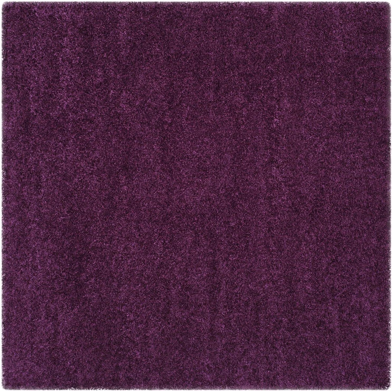 Shag SG151 Power Loomed Area Rug - Purple - 6'7"x6'7" - Safavieh.