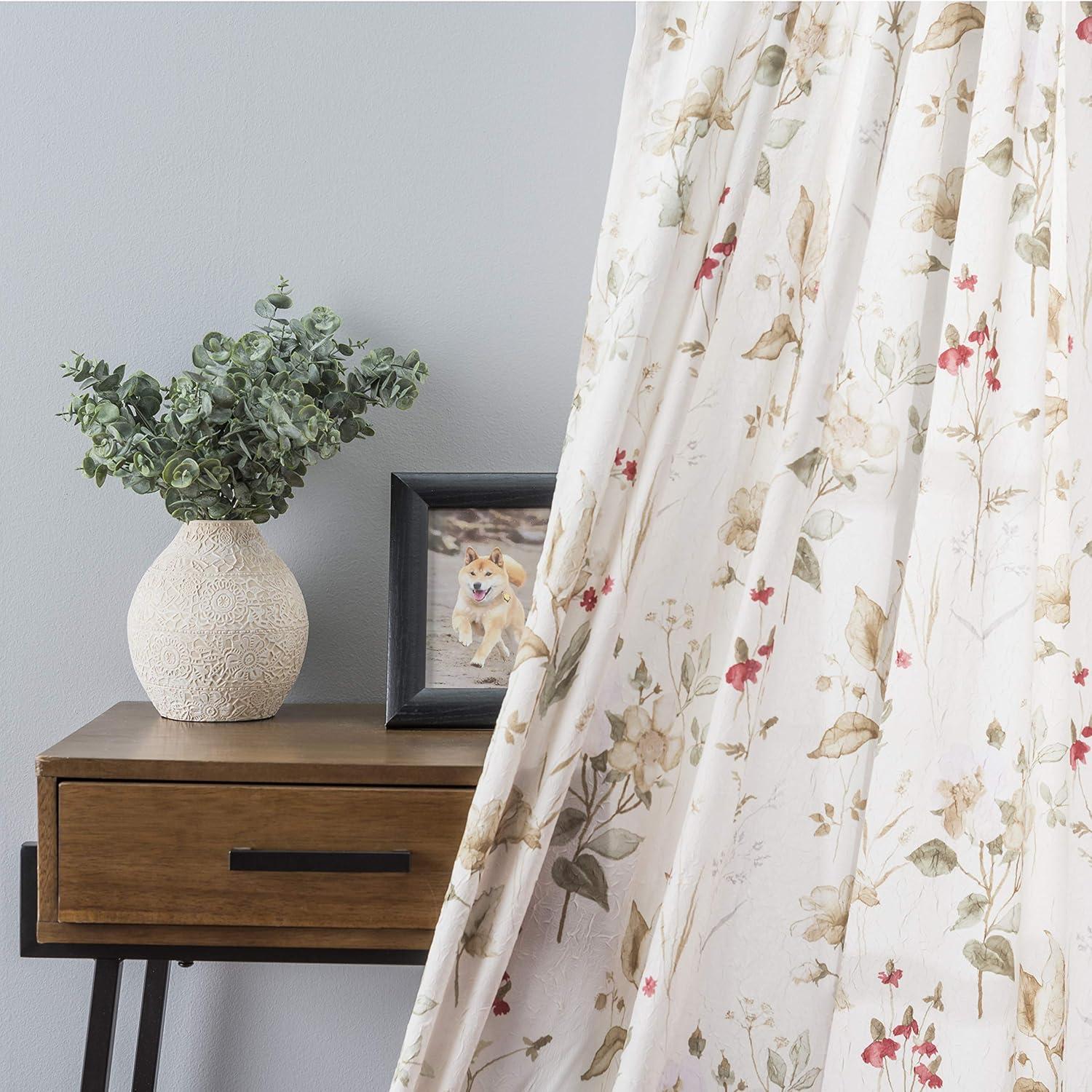 Ellis Curtain Sophia Rod Pocket Tailored Panel - 48x63", Multi