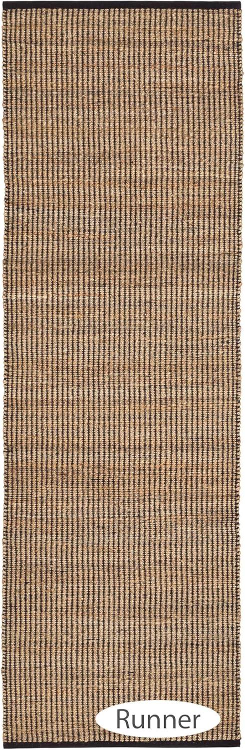 Gridwork Black Handwoven Jute Rug