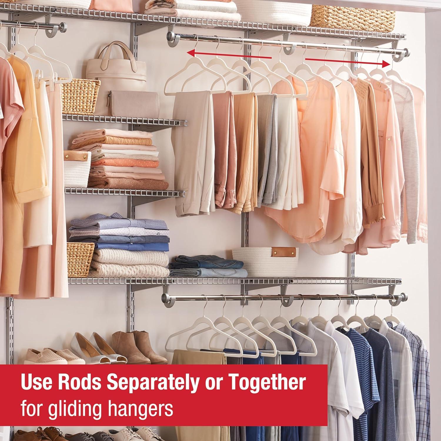 MAXAYA Deluxe Custom Closet Kit, 4-8 Ft. Adju...