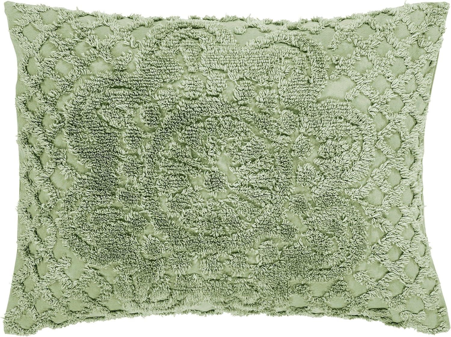 Better Trends 3 Piece Bedspread Set 100% Chenille Queen Bedding Set Soft and Breathable Machine Washable (Sage) Trevor Collection