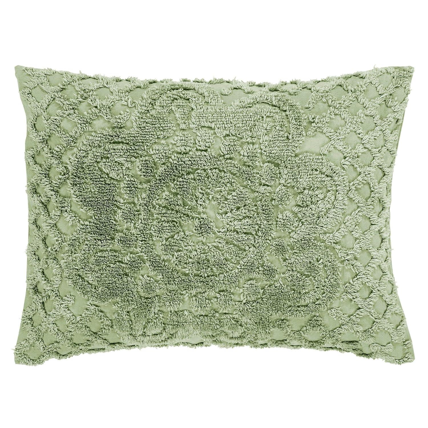 Better Trends 3 Piece Bedspread Set 100% Chenille Queen Bedding Set Soft and Breathable Machine Washable (Sage) Trevor Collection