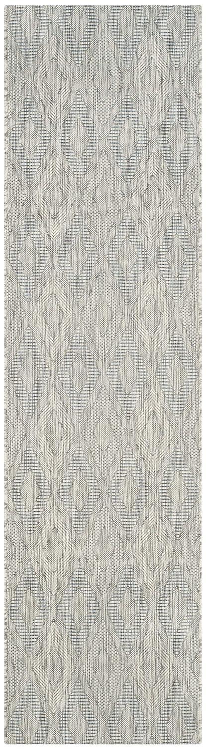 Courtyard CY8522 Power Loomed Indoor and Outdoor Runner Rug - Grey/Grey - 2'3"x20' - Safavieh