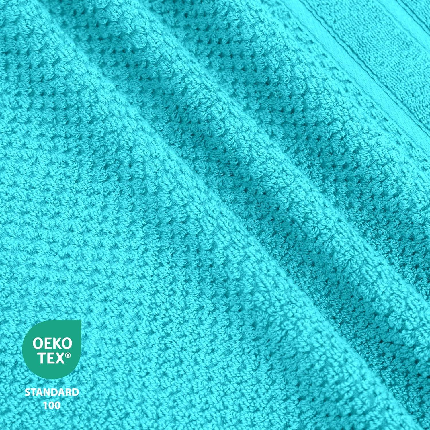 Luxury Ringspun 625 GSM luxury 6-piece, 100% cotton- super-soft, highly absorbent & quick-dry bath towel set (2 PC - bath, hand & washcloth)  (Set of 6)