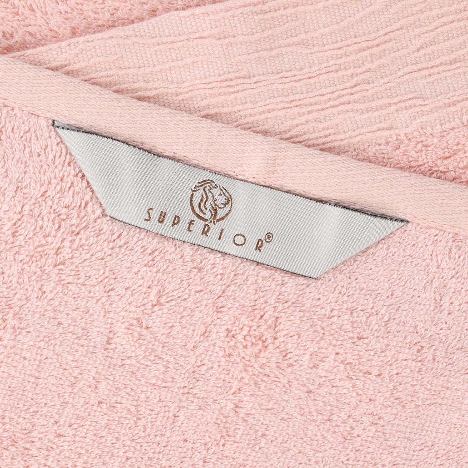 Superior Rayon from Bamboo Blend 6-Piece Towel Set, Luxury Quick Dry, Bathroom Essentials, Shower, Spa, Plush Soft Absorbent Towels, Includes 2 Bath, 2 Hand, 2 Washcloth/Face Towels, Pink