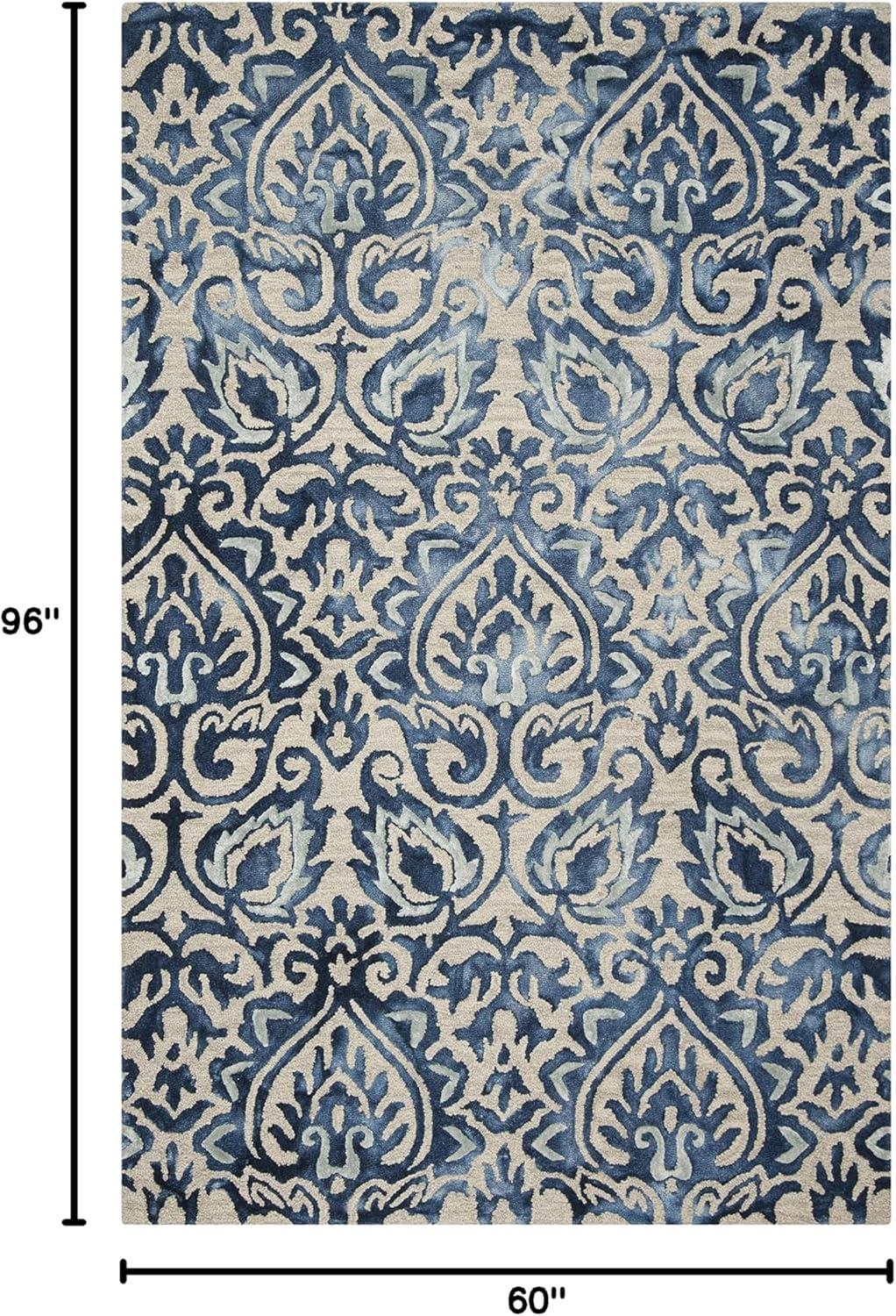 Dip Dye DDY511 Hand Tufted Area Rug - Royal Blue/Beige - 5'x8' - Safavieh.
