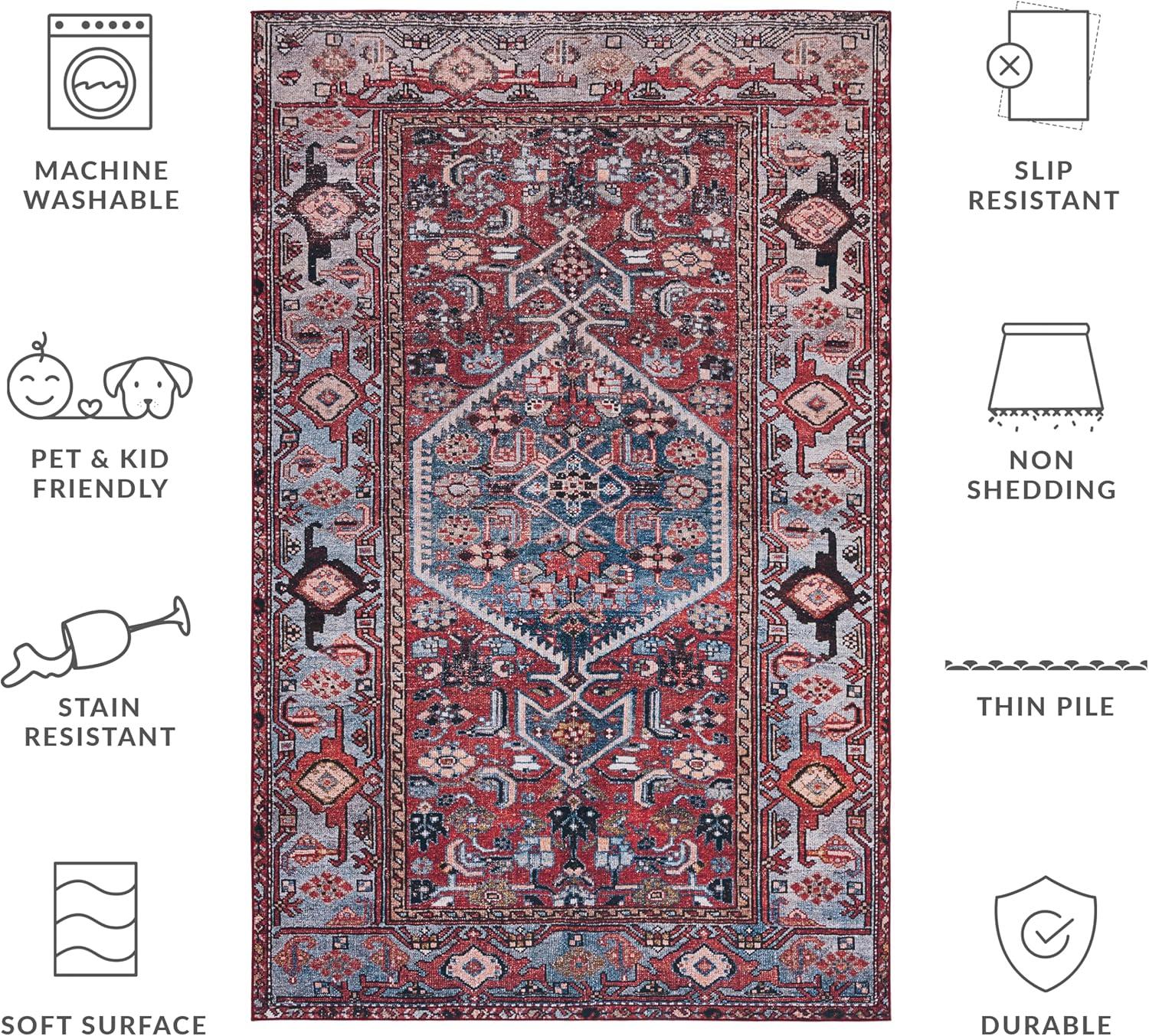 Tucson TSN126 Power Loomed Machine Washable Area Rug  - Safavieh