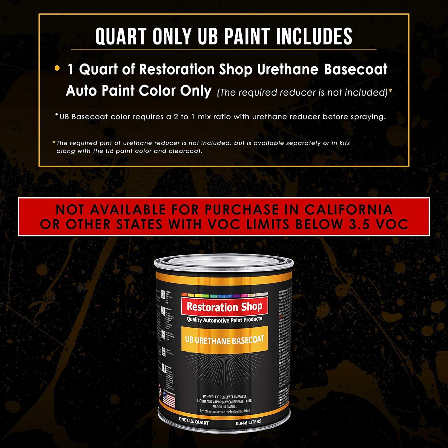 Restoration Shop - Gunmetal Grey Metallic Acrylic Enamel Auto Paint - Quart Paint Color Only - Single Stage High Gloss