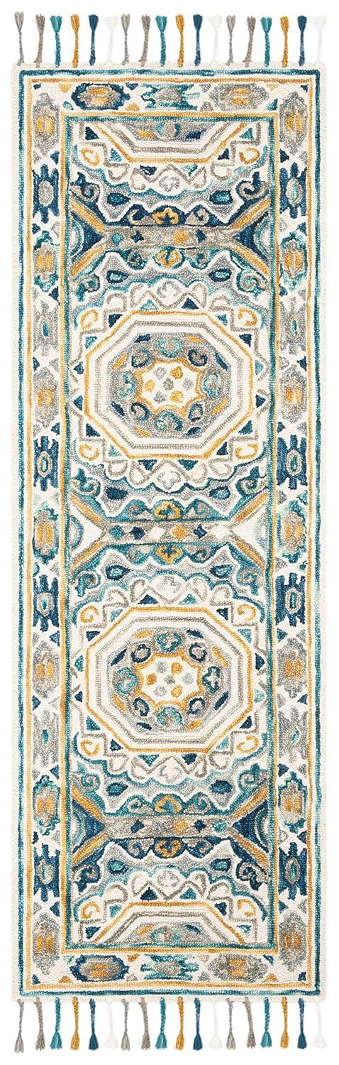Aspen APN251 Hand Tufted Runner Rug - Ivory/Charcoal - 2'3" X 7' - Safavieh.