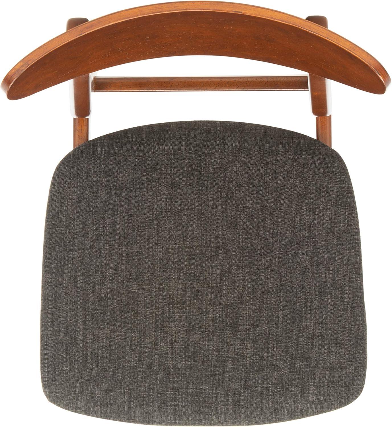 Lucca Retro Dining Chair (Set of 2) - DCH1001 - Walnut/Black - Safavieh