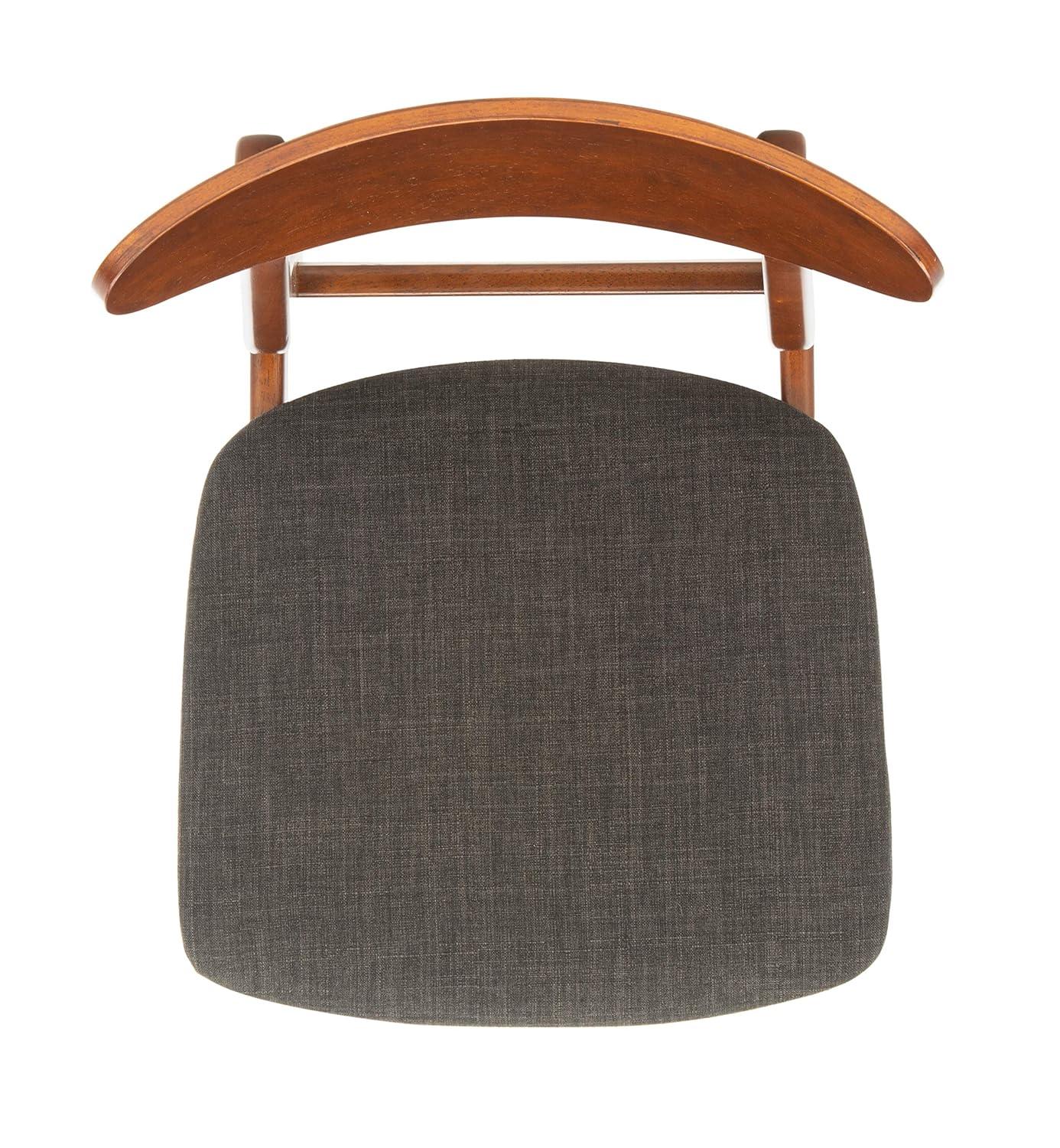 Lucca Retro Dining Chair (Set of 2) - DCH1001 - Walnut/Black - Safavieh