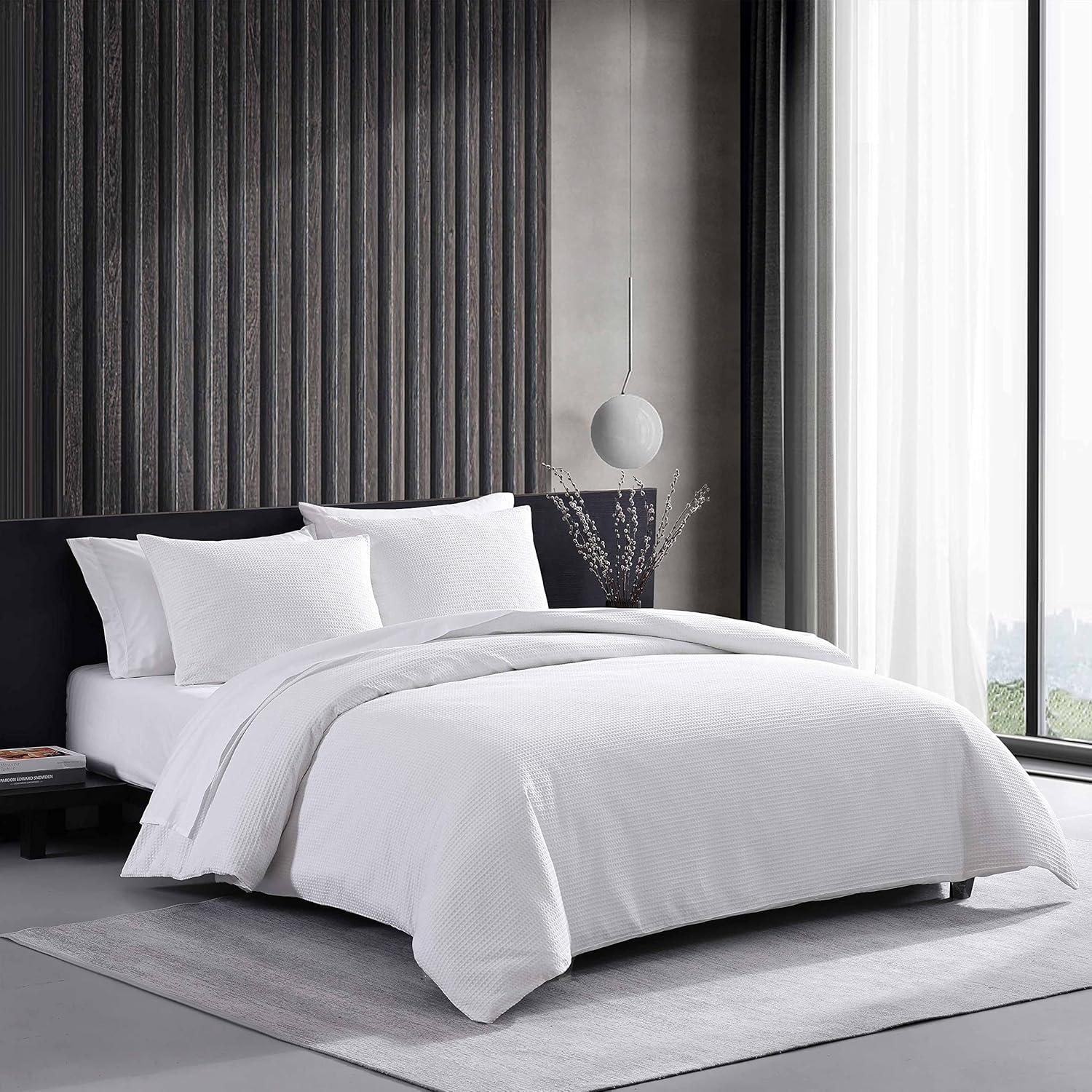 Vera Wang  Waffle Pique Duvet Cover Set