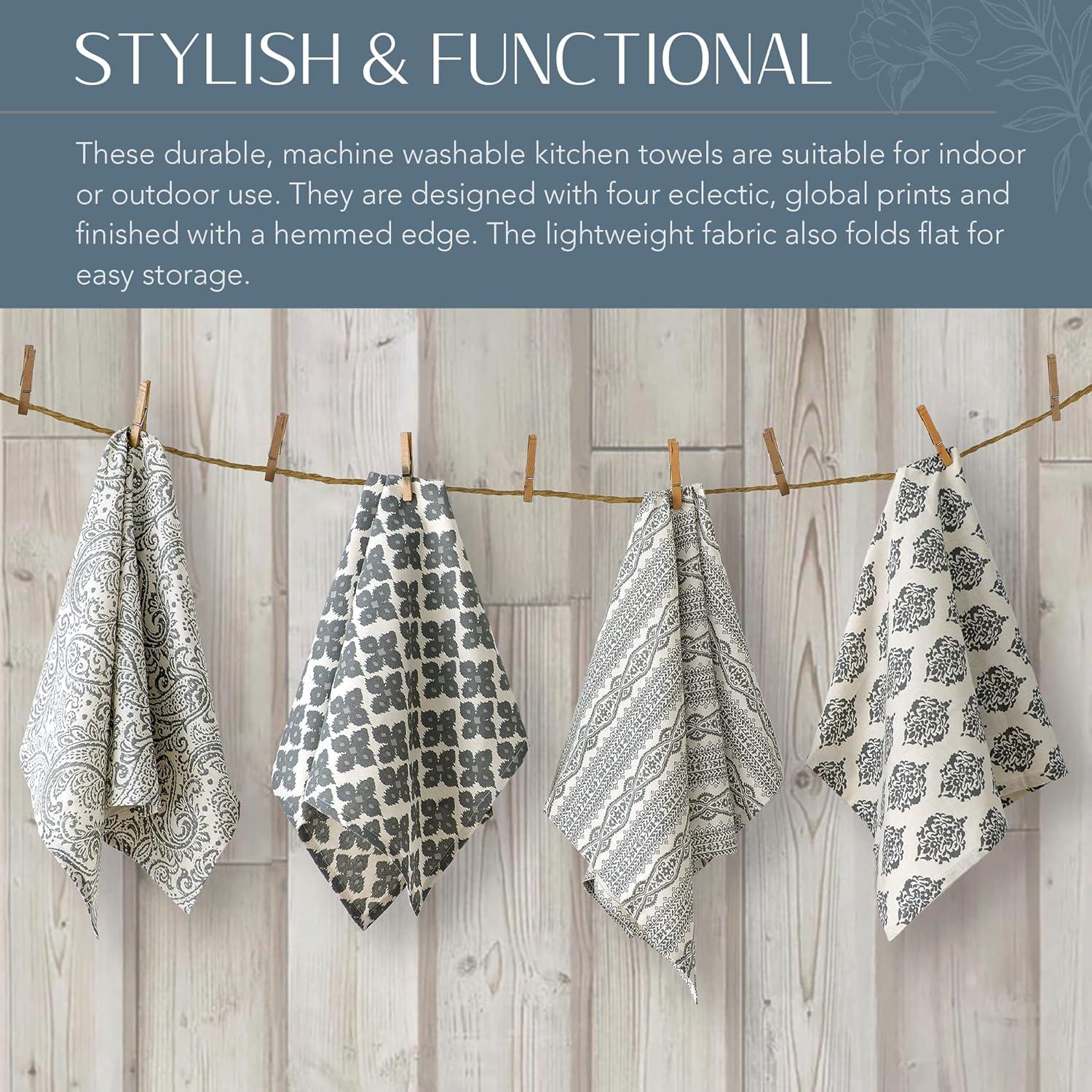 Bungalow Rose Queanbeyan Jacquard Kitchen Towel Linen Set