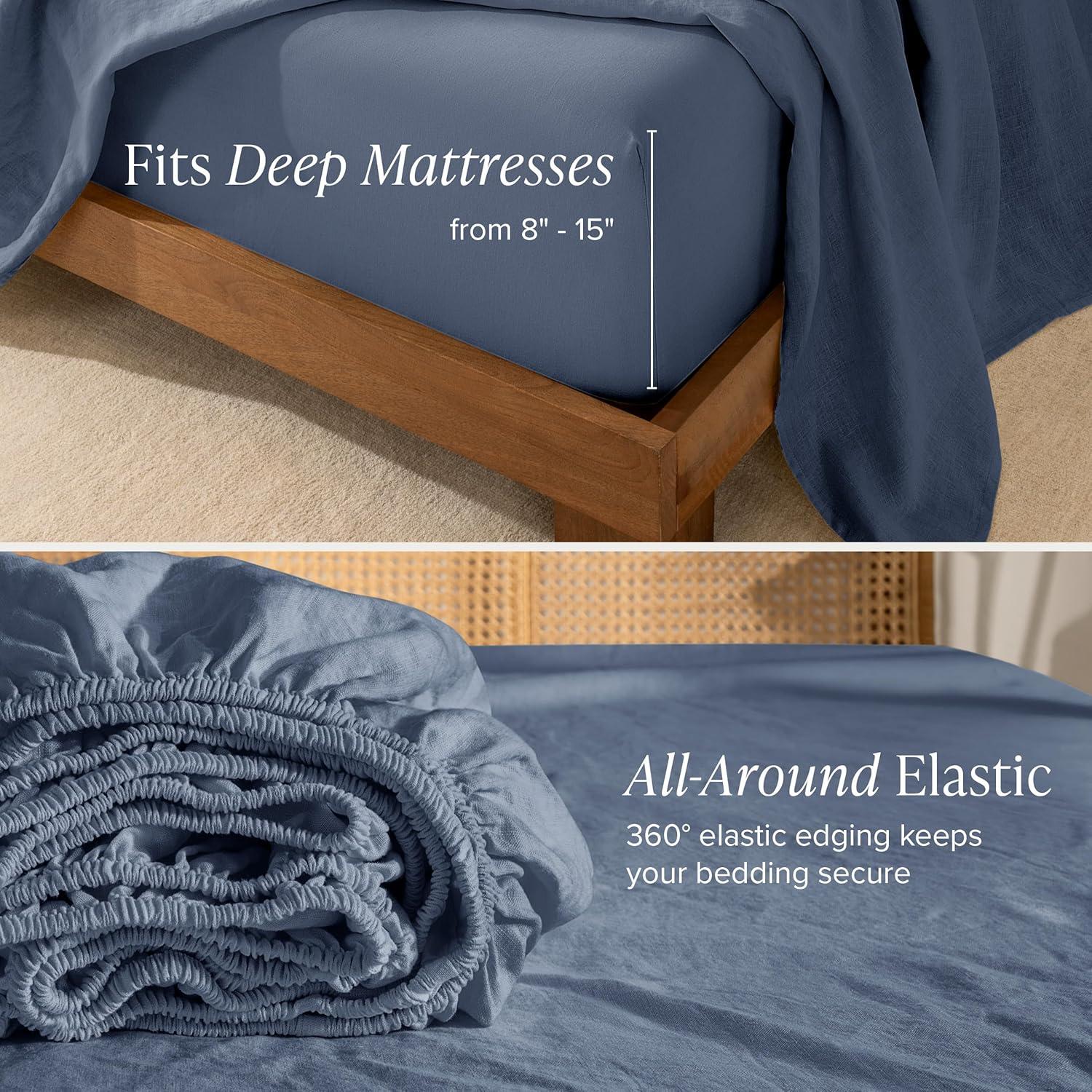 Bare Home 100% Linen Sheet Set