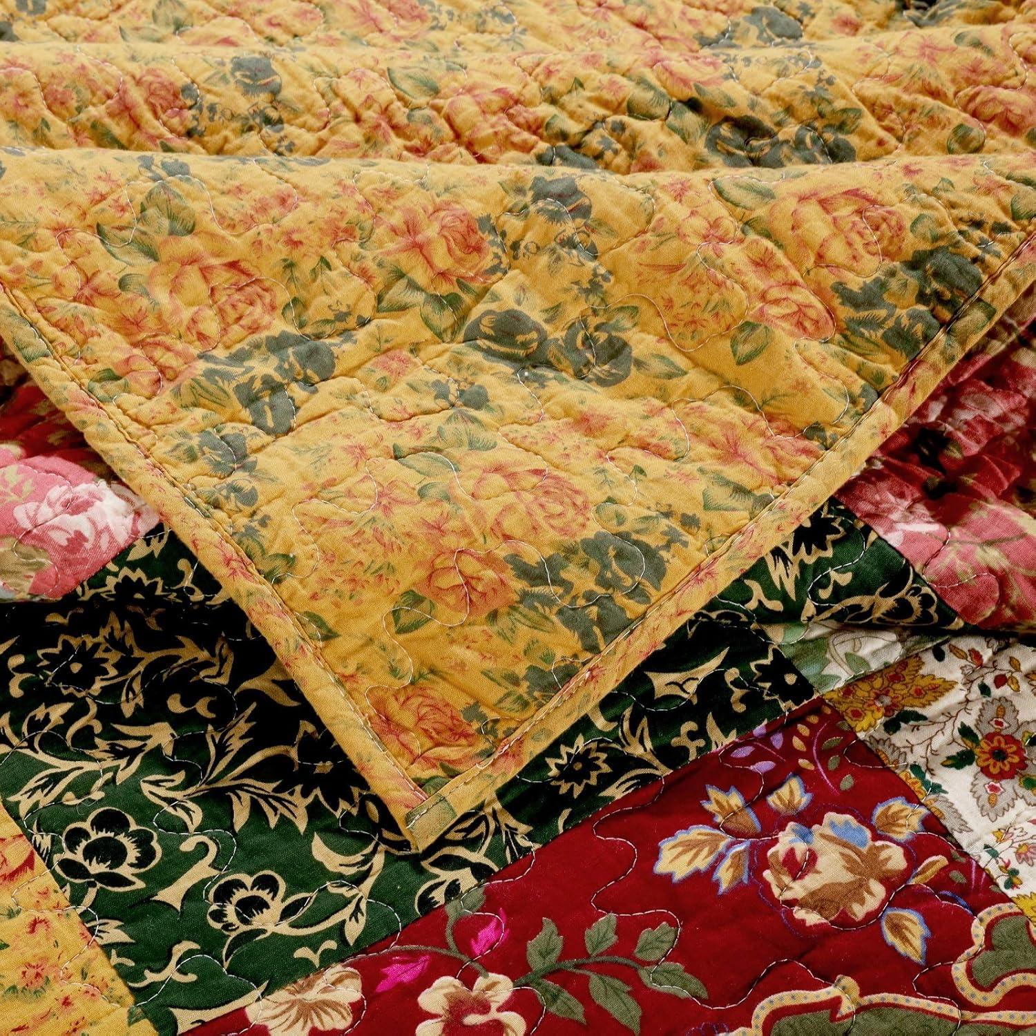 Antique Chic Quilt & Sham Bonus Set 5-Piece Multicolor by Greenland Home Fashion