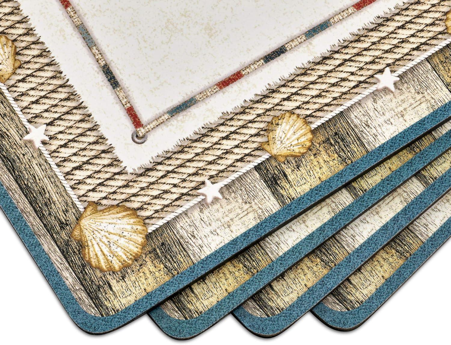 Pimpernel Coastal Breeze Placemats Set of 4 - 15.7 x 11.7 Inch
