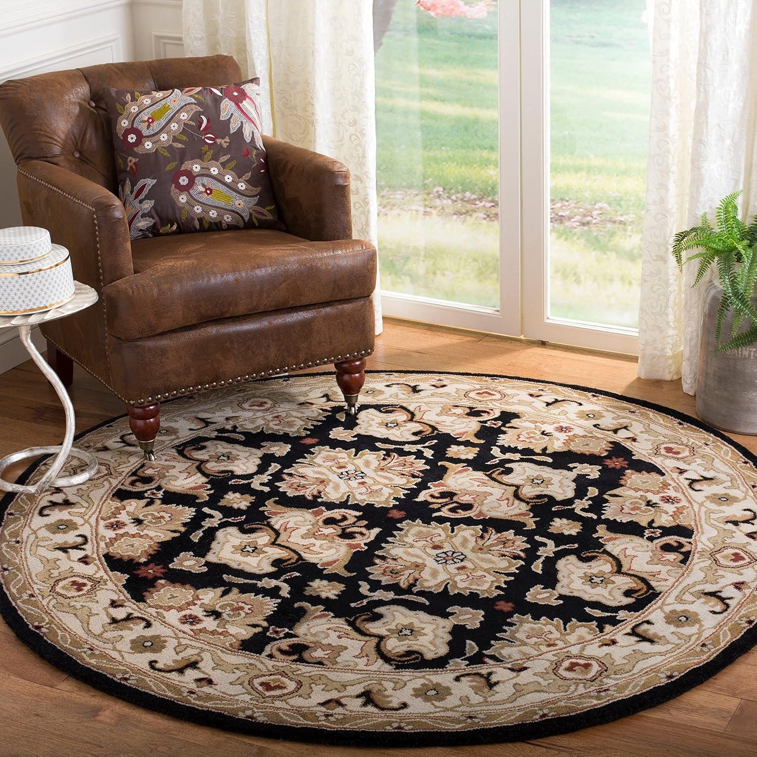 Heritage HG817 Hand Tufted Area Rug - Espresso/Ivory - 8'3"x11' - Safavieh.