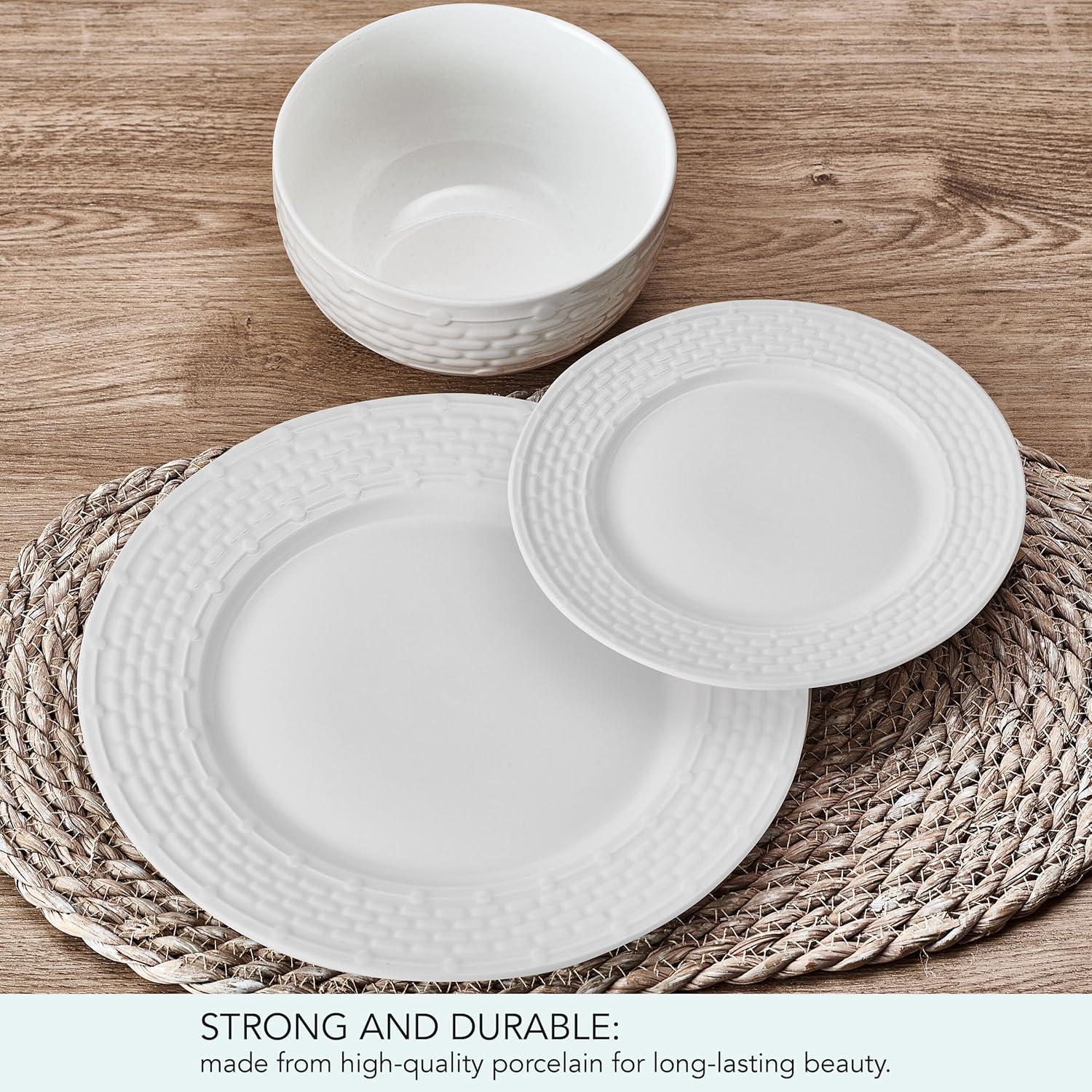 Pfaltzgraff Sonya 24 Piece Porcelain Dinnerware Set White