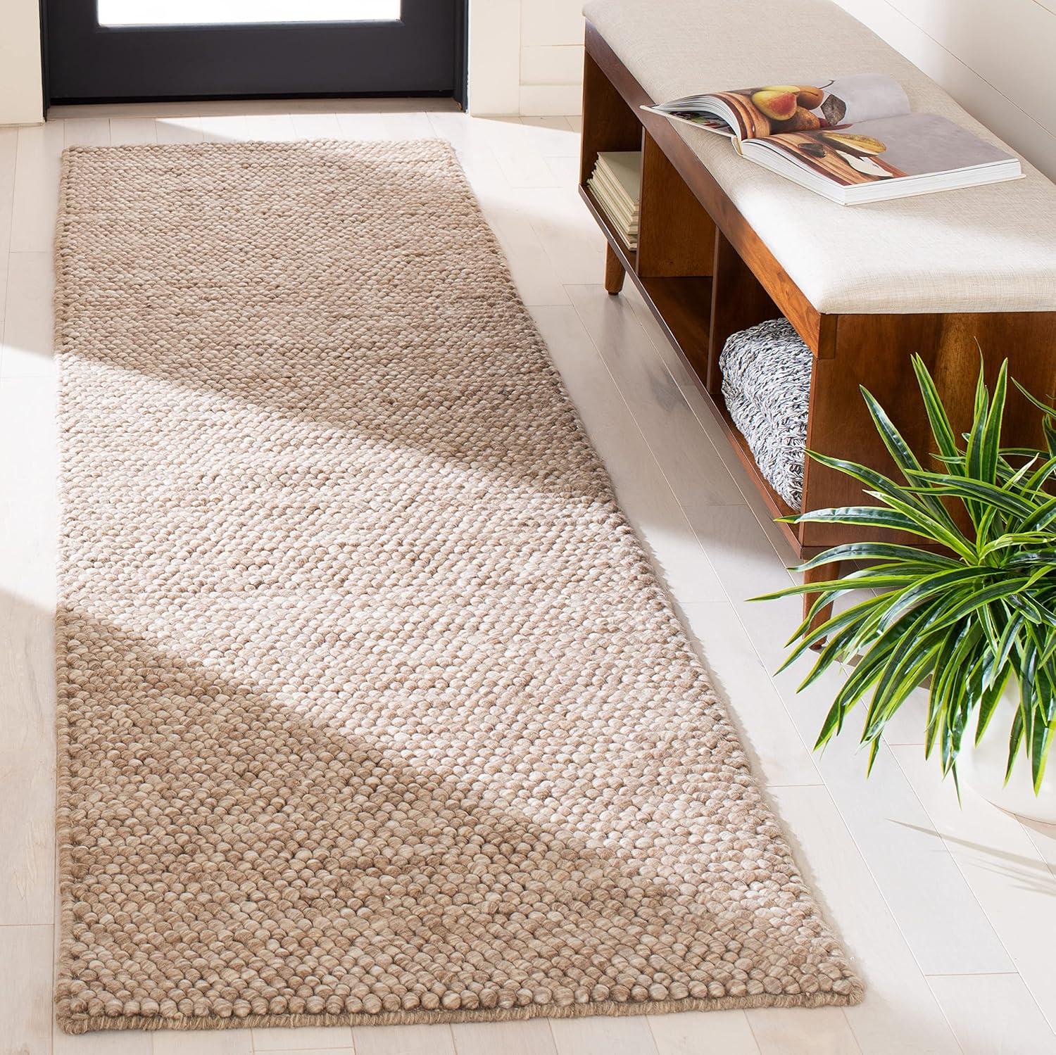 SAFAVIEH Natura Feride Geometric Runner Rug, Brown, 2'3" x 12'