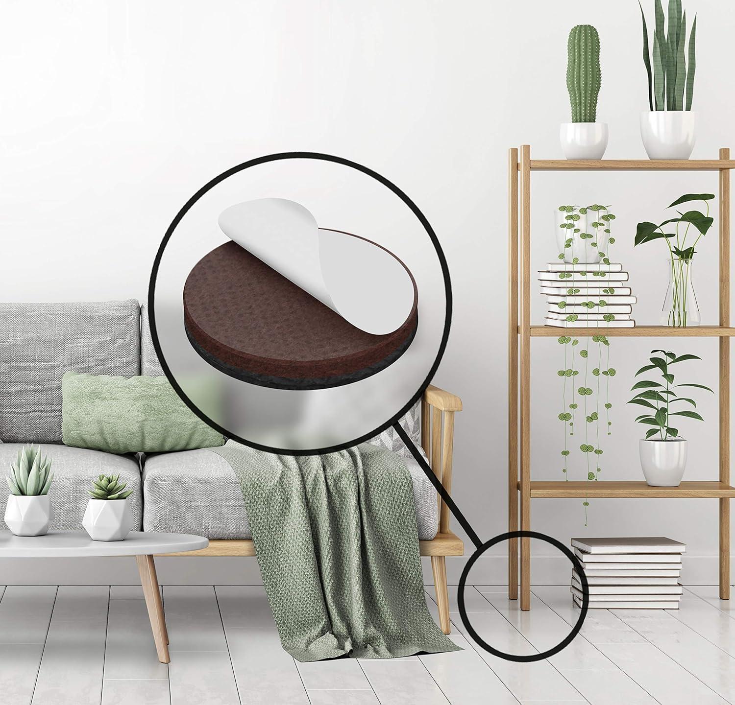 Slipstick Gorillapads Cb147 Non Slip Furniture Pads/Gripper Feet (Set Of 32) Self Adhesive Rubber Floor Protectors, 1 Inch Round, Black (Set of 32)