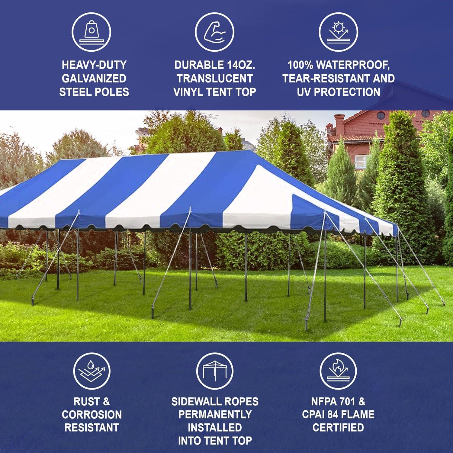 Party Tents Direct Weekender Outdoor Canopy Pole Tent with Sidewalls