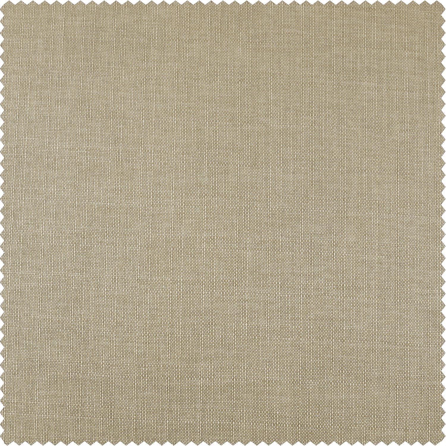 Sepia Beige Room-Darkening Faux Linen Curtains 96"